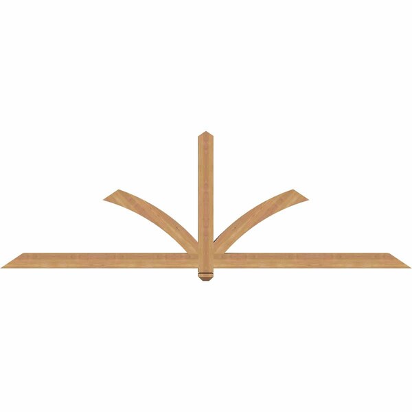 Ekena Millwork Redmond Smooth Timber Gable Bracket, Western Red Cedar, 96"W x 32"H x 3 1/2"D x 3 1/2"F, 8/12 Pitch GBW096X32X0404RED00SWR - main